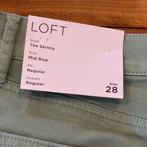 LOFT Mint Green Skinny Jeans - Picture 2 of 7